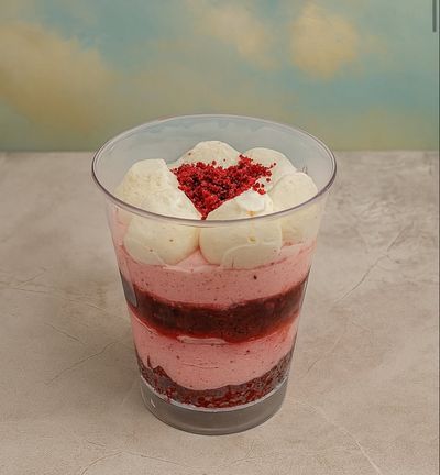 Frambuazlı Kırmızı Kadife Cup