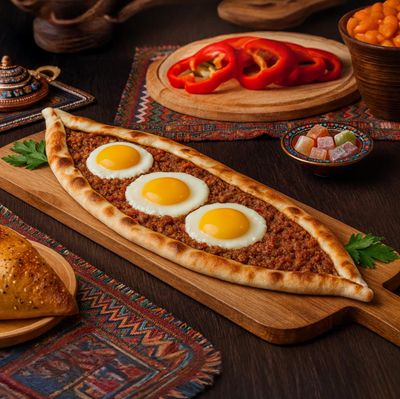 Yumurtalı Kıymalı Karadeniz Pidesi