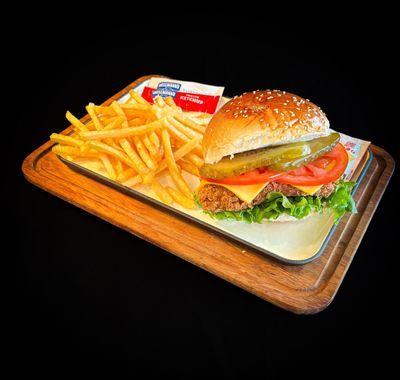 Chicken Strip Cheese Burger Menü 1