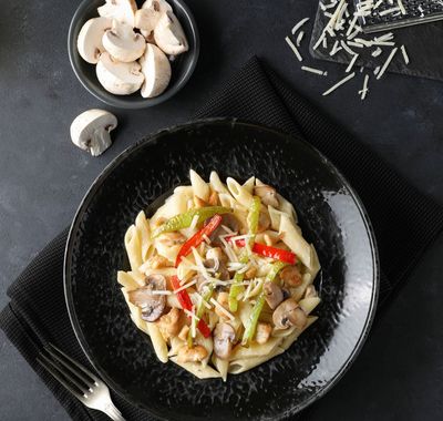 Mantarlı Fettucini Makarna