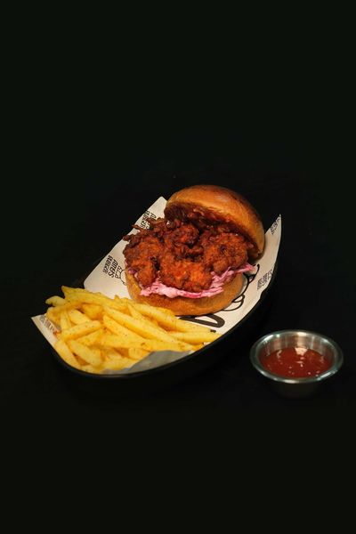 Hot Korean Chicken Burger