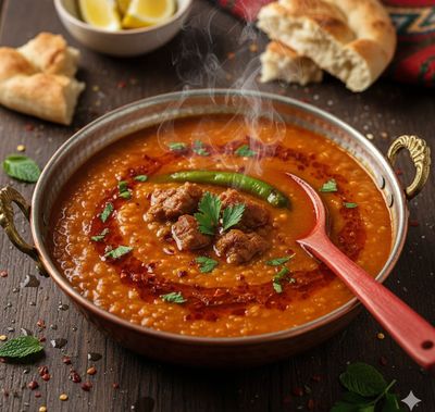 Adana Usulü Kemik / İlik Sulu  Etli Mercimek Çorbası