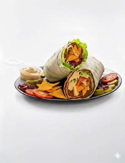 Mega Mexicano Doritos Burger Soslu Çiğ Köfte Dürüm (160 gr.)