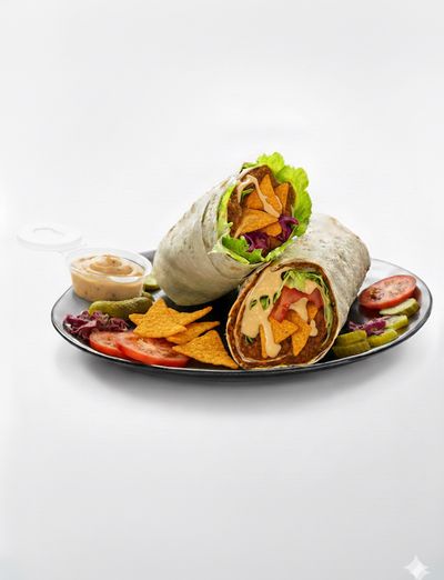 Mexicano Doritos Burger Soslu Çiğ Köfte Dürüm (110 gr.)