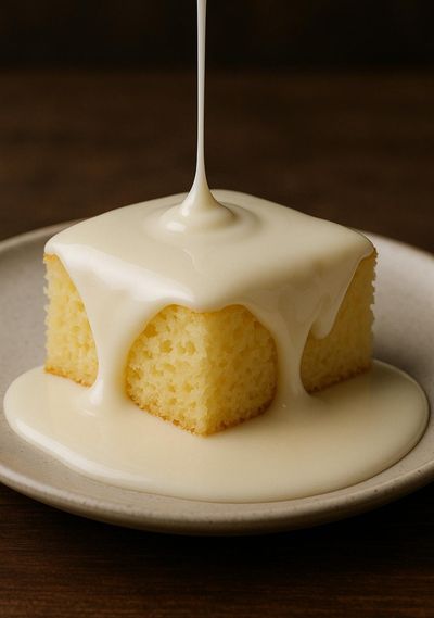 Beyaz Çikolata Soslu Islak Kek