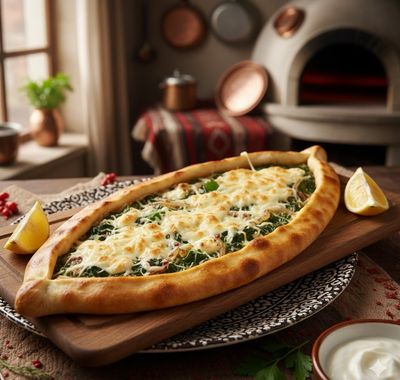 Ispanak Kaşarlı Pide 