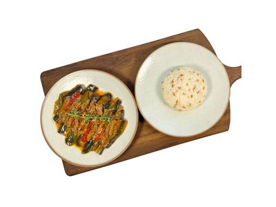 Etli Patlıcan Güveç & Pirinç Pilavı