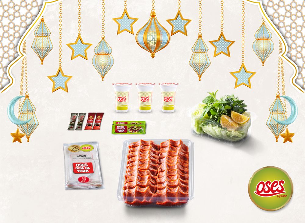 Çiğ Köfte (500 gr.) + 3 Adet Ayran (17 cl.) Menü