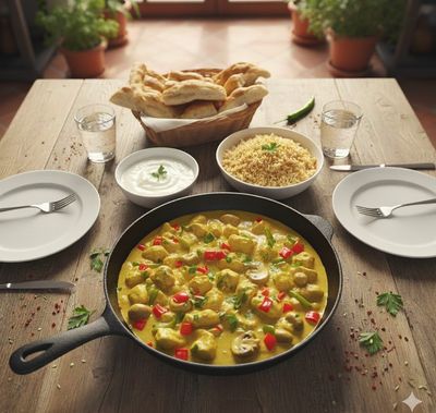 körisoslu tavuk menü