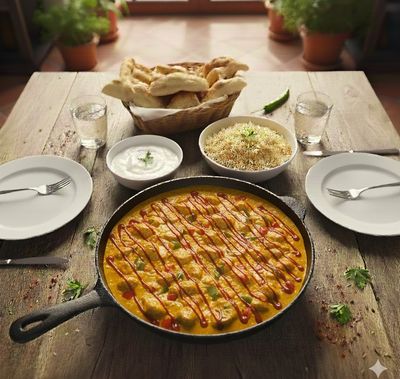 acılı köri soslu tavuk