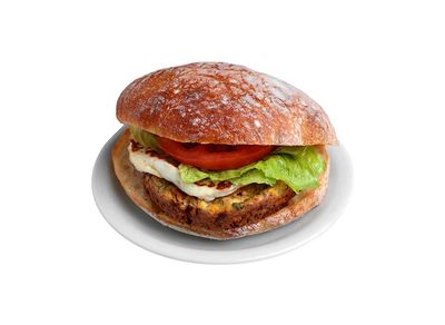 Fırınlanmış Mücver ve Izgara Hellim Peynirli Ciabatta