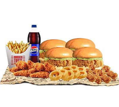 Aile Ziyafeti -4'lü Tavuk Burger Menü