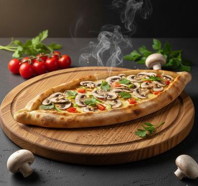Mantarlı Kaşarlı Pide