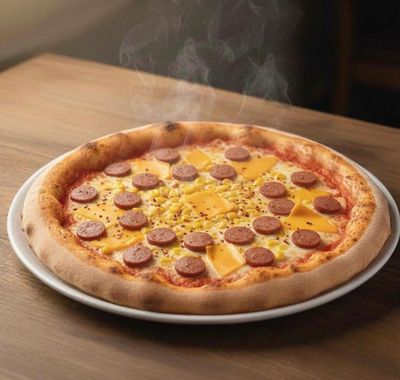 Cheddarlı Sosisli Pizza                    