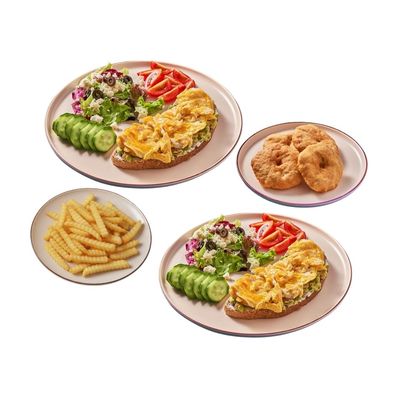 2 x Ekmek Üstü Kahvaltı Tabağı Set Menü