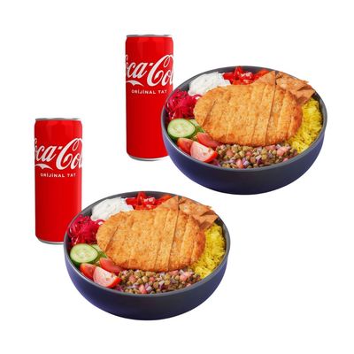2 x Tortillalı Çıtır Tavuk Bowl & 2 Adet İçecek