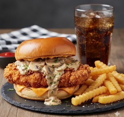 Nebula Chicken Burger Menü