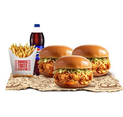 3'lü  Chıtır Burger -3 Kişiliktir 