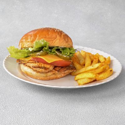 Cheddar Chicken Burger