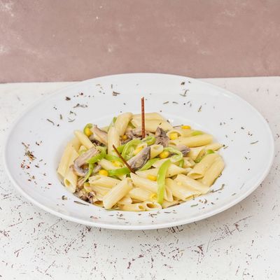 Tavuklu Kremalı Mantarlı Penne