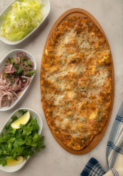 Kıymalı Kaşarlı Lahmacun