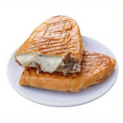 Yarım Ekmek Arası Kaşarlı Kavurmalı Tost