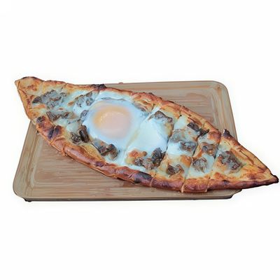 Kuşbaşılı Yumurtalı Pide