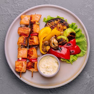 Teriyaki Soslu Norveç Somon Şiş