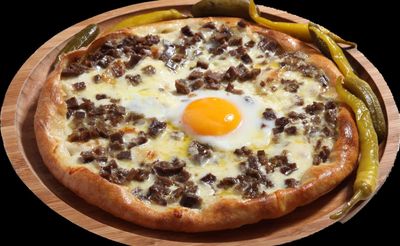Hünkarbeğendi Pide (Açık) (Yuvarlak)