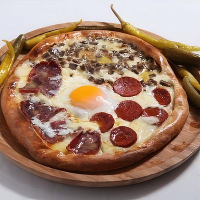 Soslu Karışık Pide (Açık) (Yuvarlak)