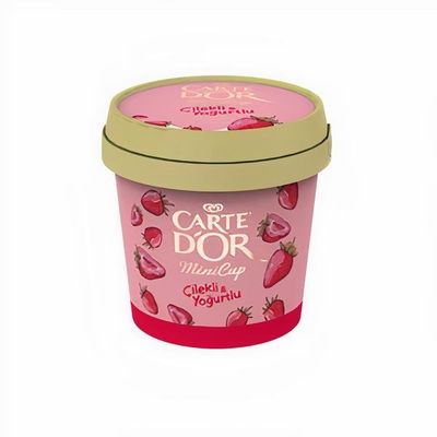 Algida Carte d'Or Mini Cup Çilekli Yoğurtlu (110 ml.)