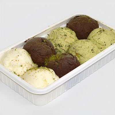 Sade & Çikolatalı & Fıstıklı Dondurma (500 gr.)