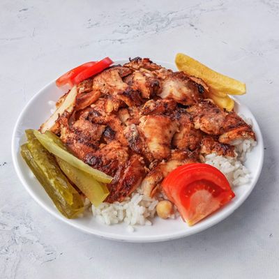 Büyük Tavuk Dönerli Pilav