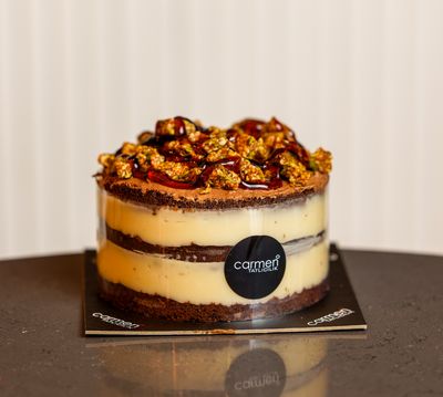 Karamelli Krokanlı Pasta (6 Kişilik)