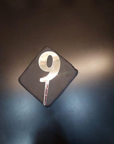 9 Rakamı Gümüş Pleksi