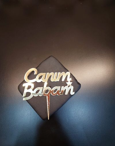 Canım Babam Gold Pleksi