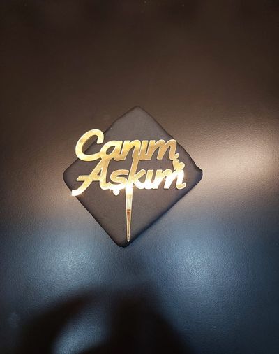 Canım Aşkım Gold Pleksi