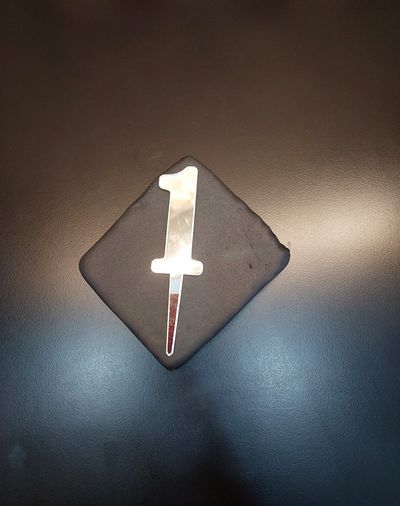 1 Rakamı Gümüş Pleksi