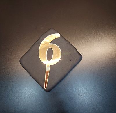 6 Rakamı Gold Pleksi