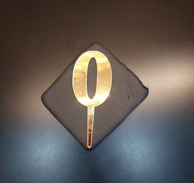0 Rakamı Gold Pleksi