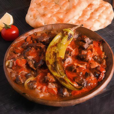 Kiremitte Dana Kuşbaşı