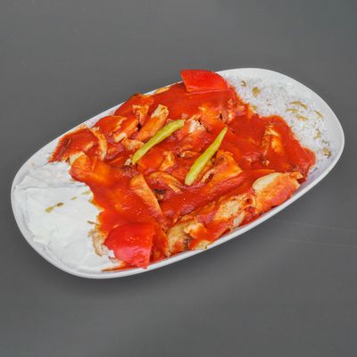Kaşarlı İskender (Tavuk Dönerden)