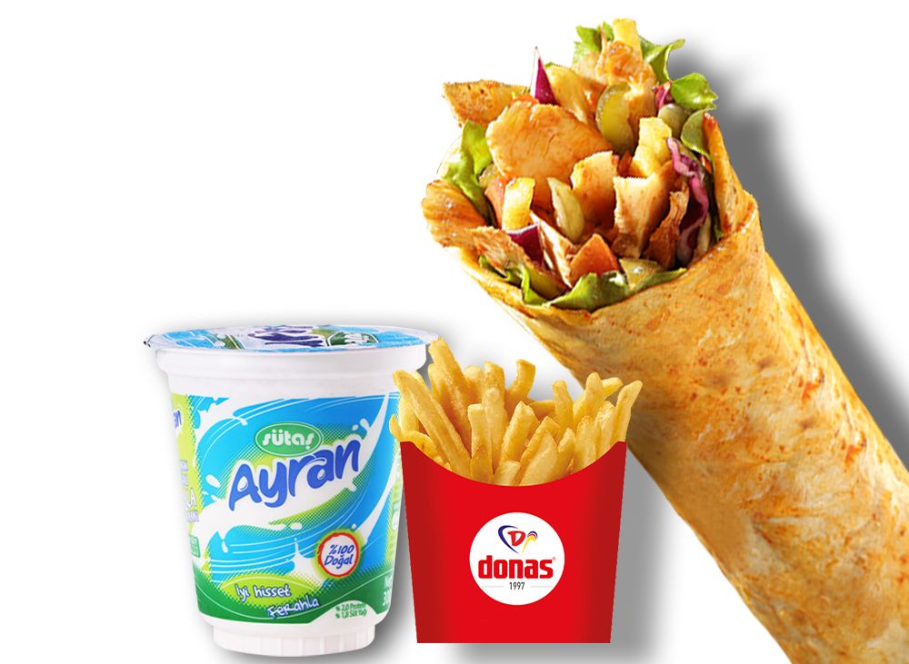 Donas Tavuk Döner Dürüm Menü 1
