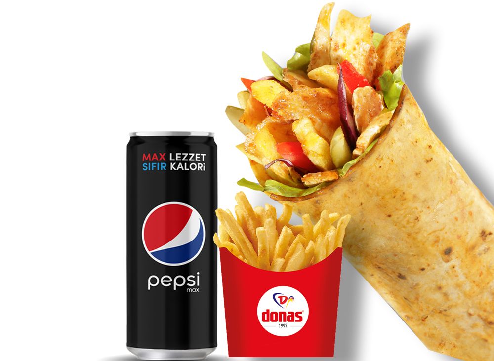 Donas Bol Malzeme Tavuk Döner Dürüm Menü 2