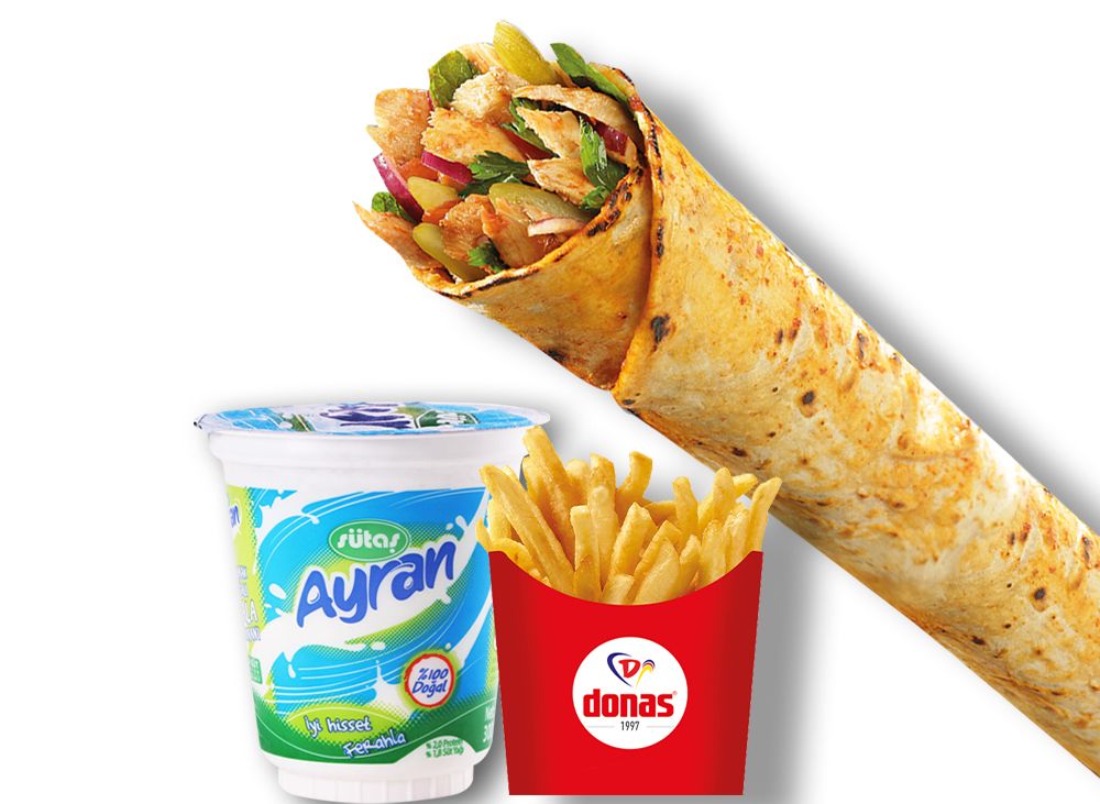 Donas Special Tavuk Döner Dürüm Menü 1