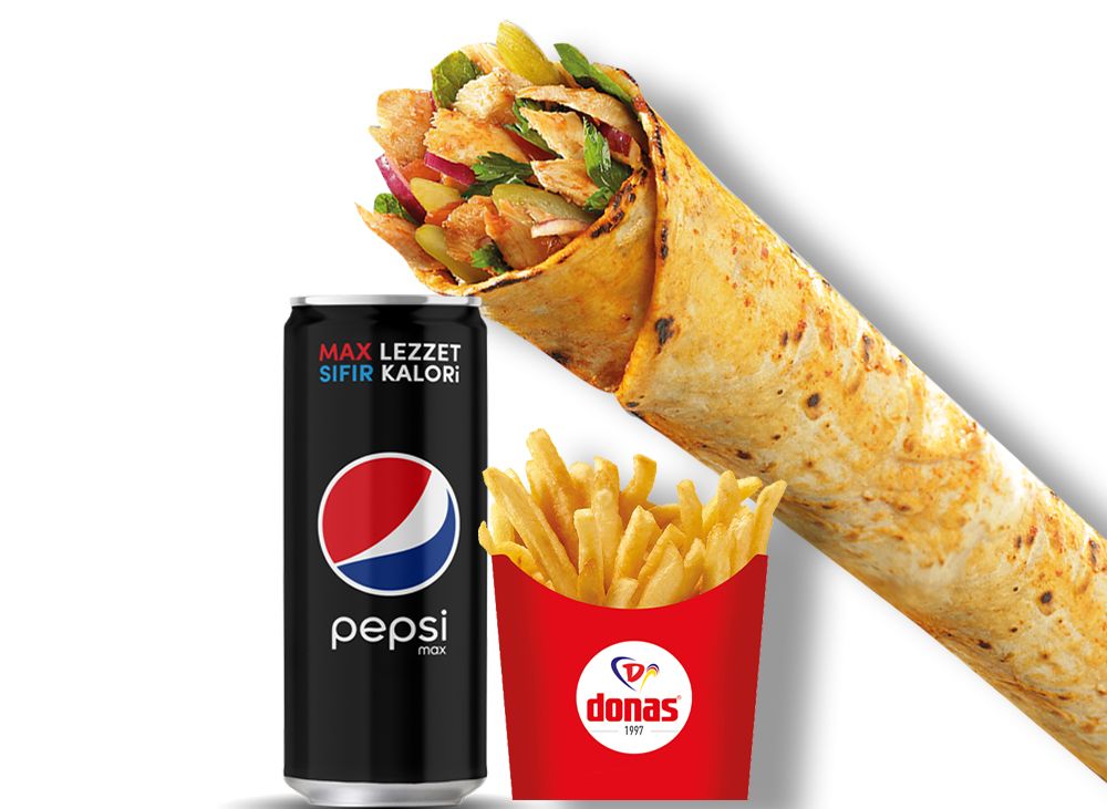 Donas Special Tavuk Döner Dürüm Menü 2