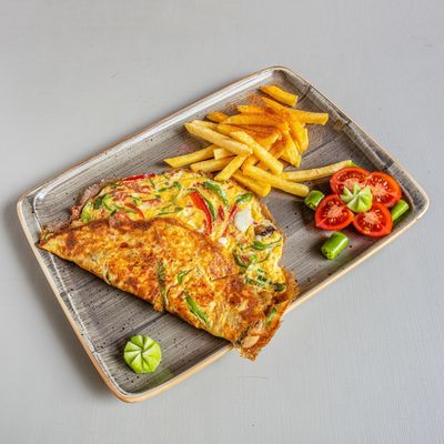 Sucuklu Kaşarlı Omlet