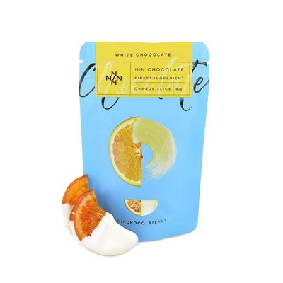 Beyaz Çikolata Kaplı Portakal Dilimi (80 gr.)