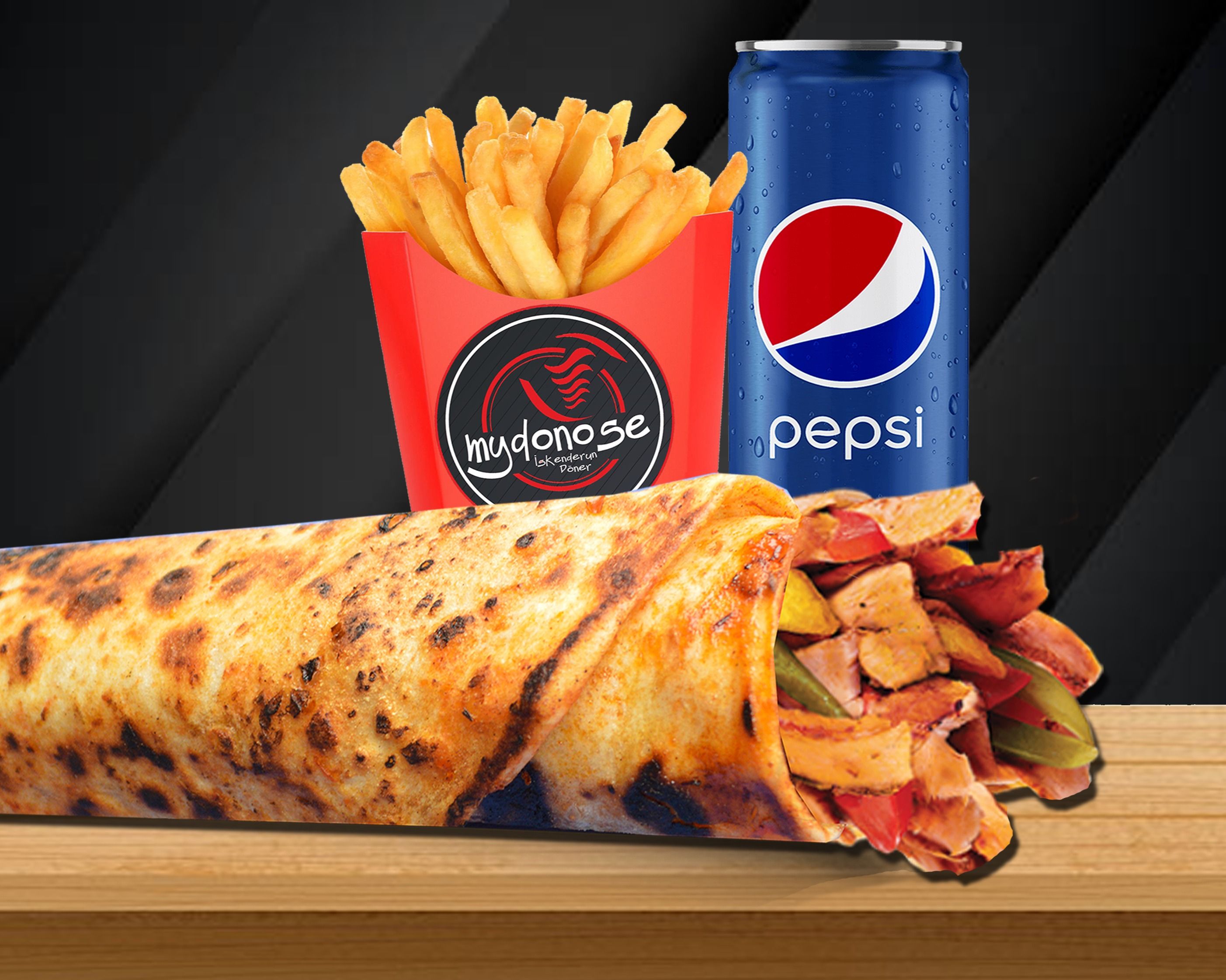 Antalya Tavuk Döner Dürüm Kutu İçecek Menü görseli