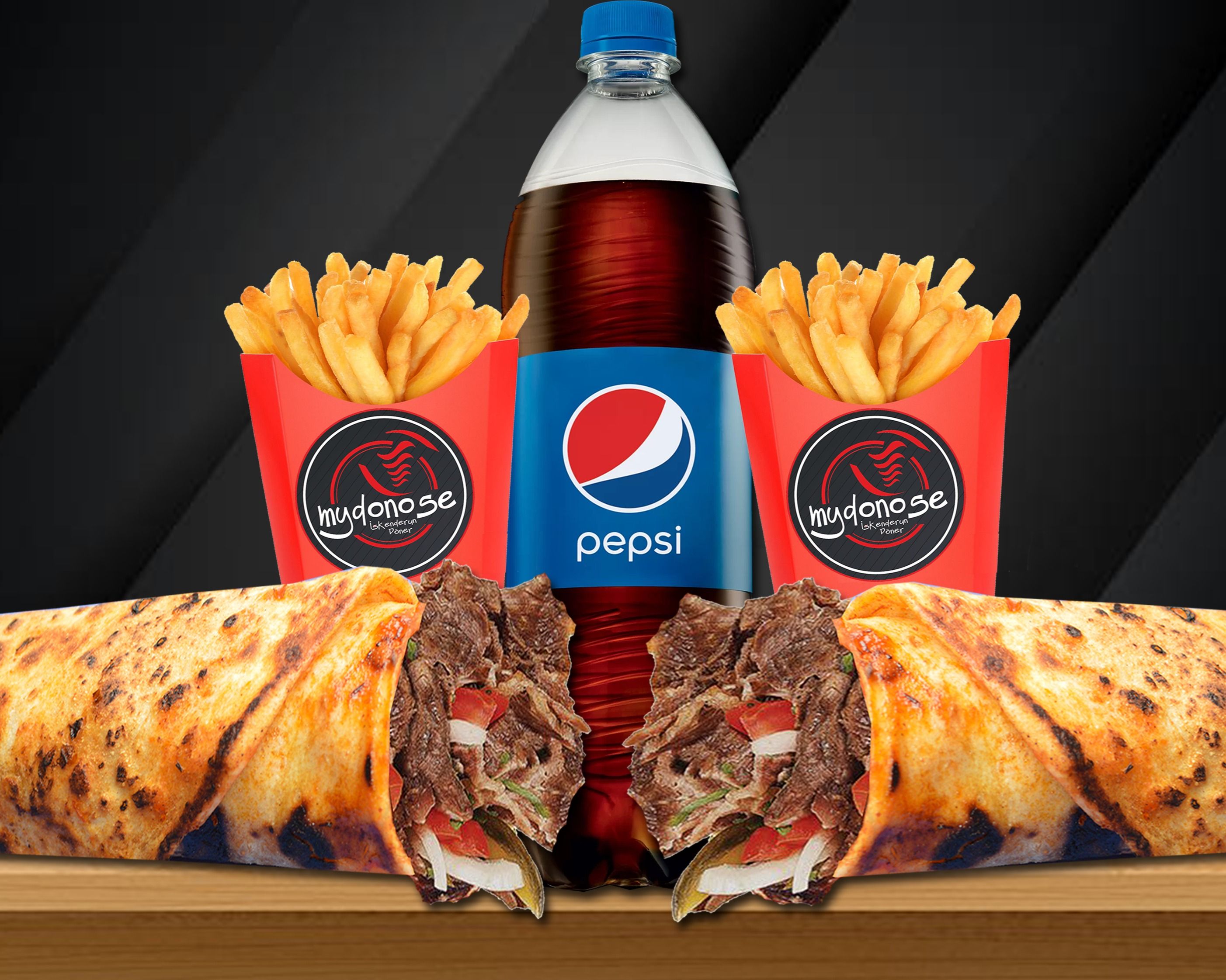 Antalya 2li Bazuka Et Döner Dürüm 40 cm Menü görseli